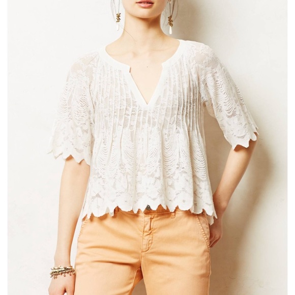 Anthropologie Tops - Anthropologie Meadow Rue Laceswing Midi Top